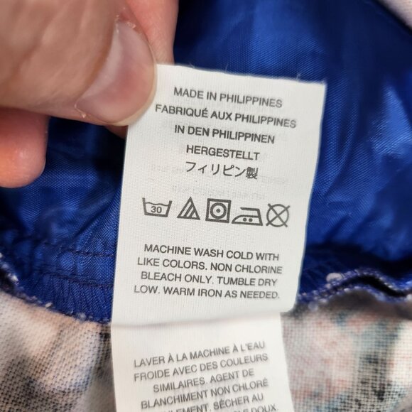 J. Crew Floral Print Cotton Linen Blend Shorts Blue Pink Womens Size 8 - Picture 12 of 15